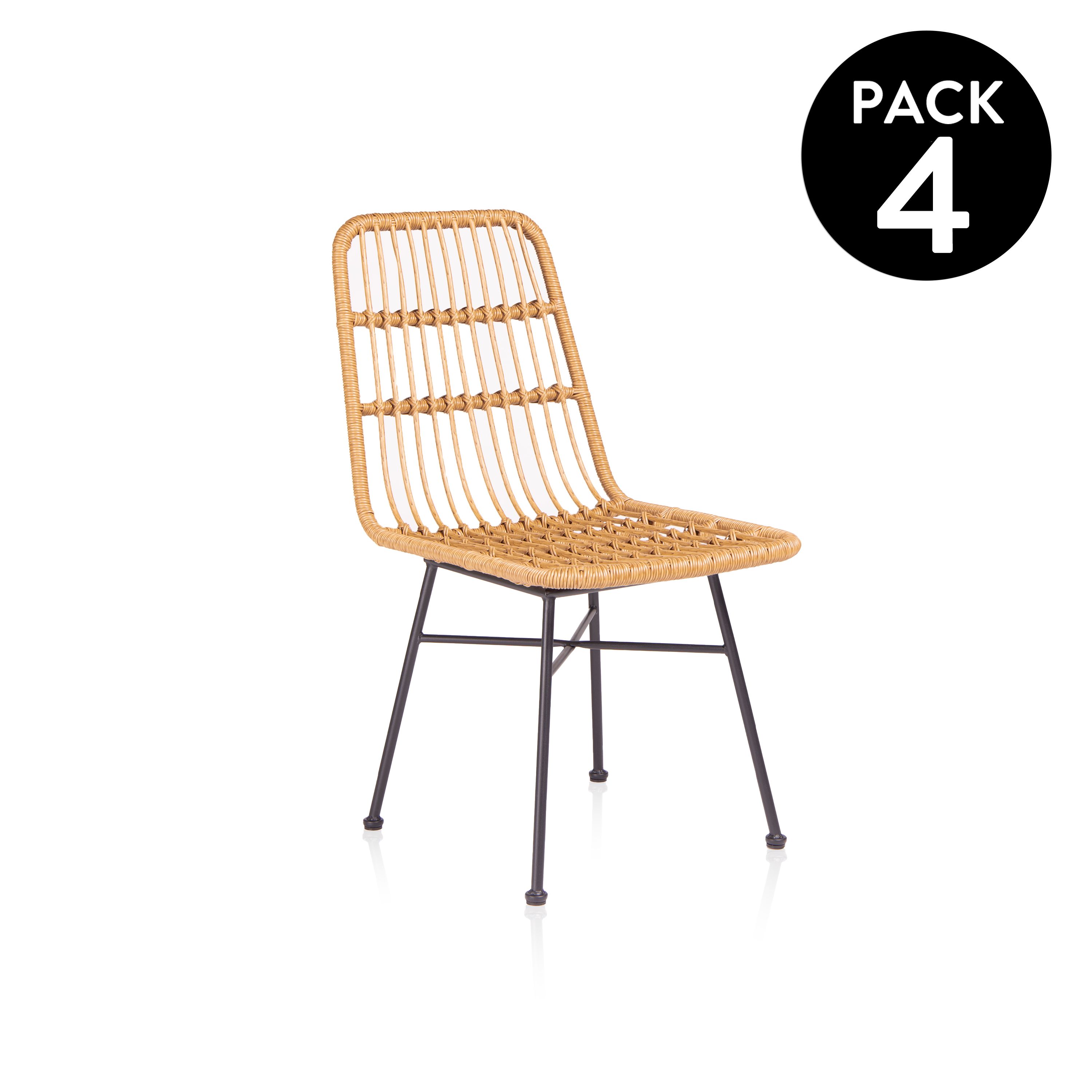 Pack 4 sillas de comedor Malai