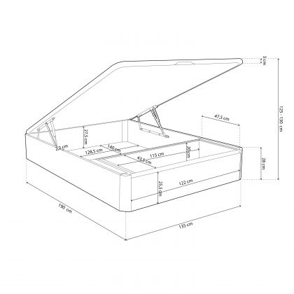 Sommier rebatível Luxo Max 3D