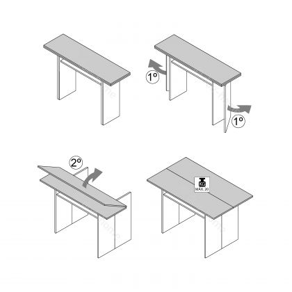 Mesa de consola extensível Tavolo