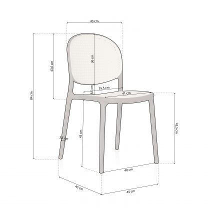 Pack 4 sillas de exterior Klux