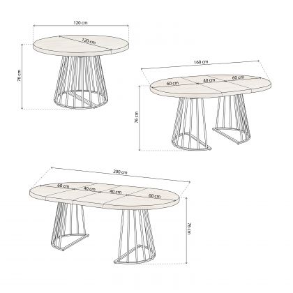 Table ronde extensible Meztil