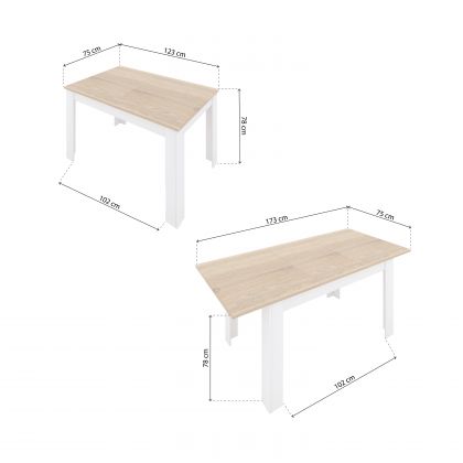 Mesa de comedor extensible Danna