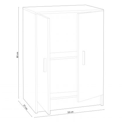 Armario Multi Useful Low 2 Puertas