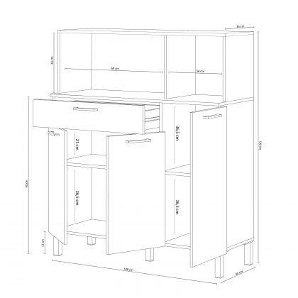 Armoire de cuisine Colin 3...
