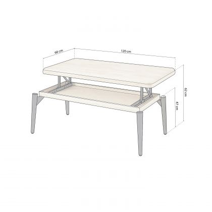 Mesa de centro elevatória Padma