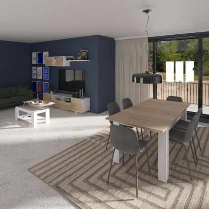 Pack salón con mesa de centro y mesa de comedor Kenzo Max V1A