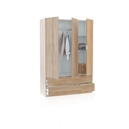 Armario Magan 3 puertas y 4 cajones