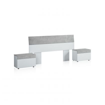 Tête de lit Axel avec tables de chevet