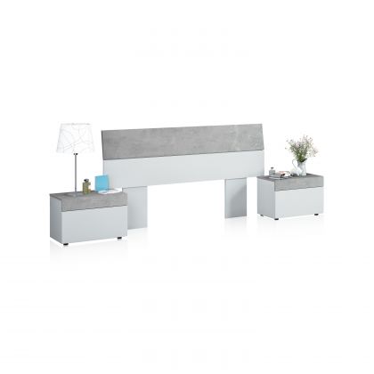 Tête de lit Axel avec tables de chevet