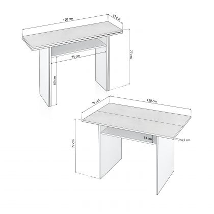 Mesa consola extensible Verti