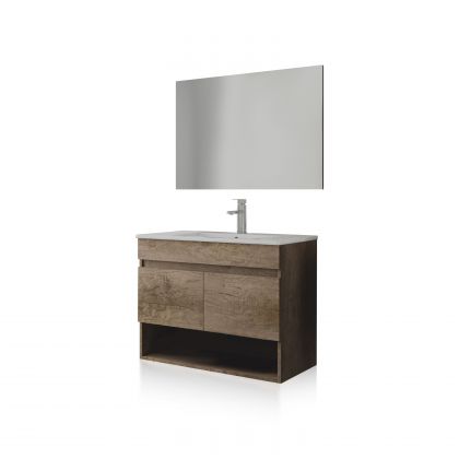 Armoire de toilette avec miroir Thai 2 portes