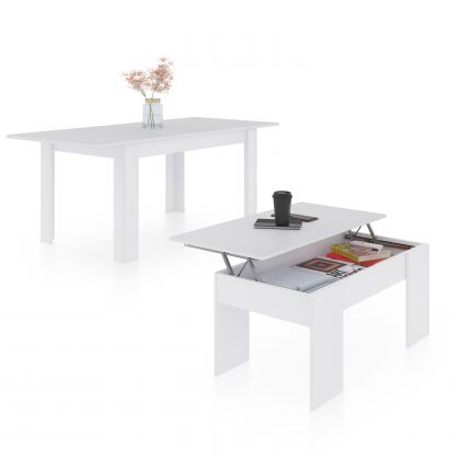 Pack table à manger 140 et table basse Vita