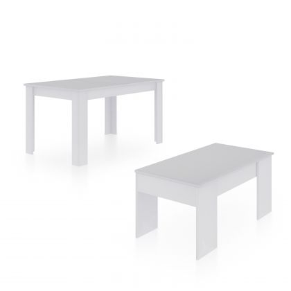 Pack table à manger 140 et table basse Vita