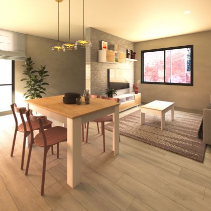 Conjunto de mesa de jantar 123 e mesa de centro Vita