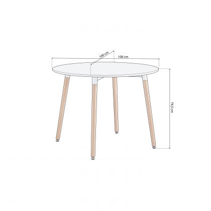 Mesa de jantar redonda Skandia