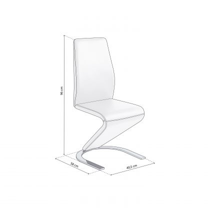 Pack 2 cadeiras de jantar Rin simile leather