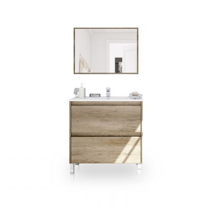 Mueble de baño con espejo Thai 2 cajones
