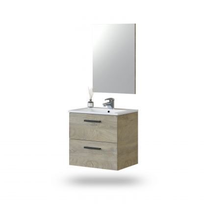 Armoire de toilette avec miroir Sense 2 tiroirs 60