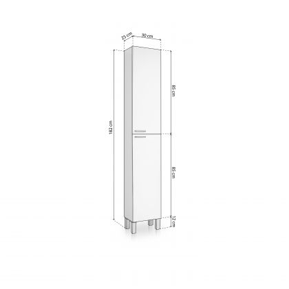 Coluna de casa de banho Inspire 2 portas