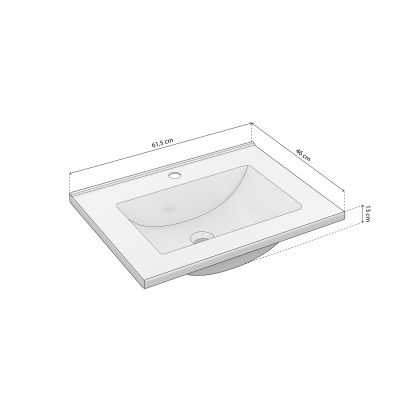 Lavabo en résine Nilo
