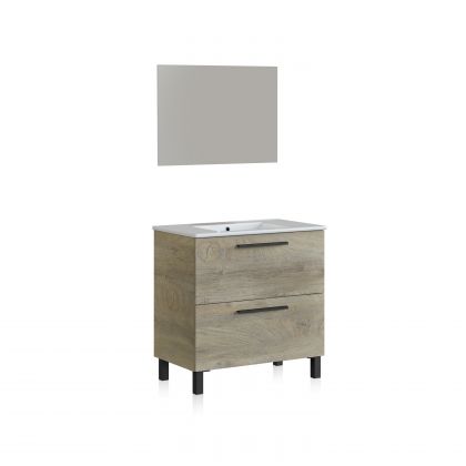 Conjunto de casa de banho com lavatório de cerâmica Sense