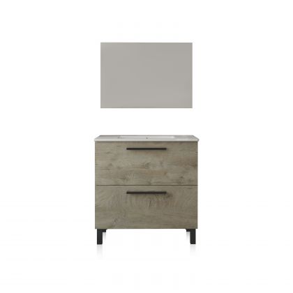Conjunto de casa de banho com lavatório de cerâmica Sense