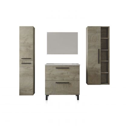 Pack de baño con lavabo cerámico y columnas Sense Max