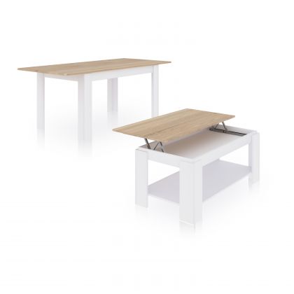Pack mesa de comedor 140 y mesa de centro Lya