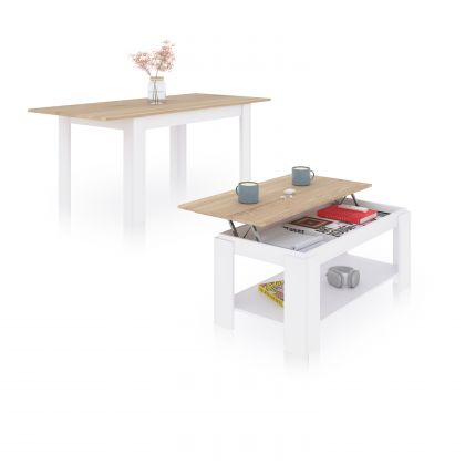 Pack mesa de comedor 123 y mesa de centro Lya