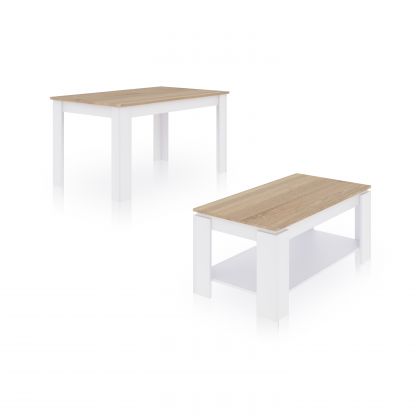 Pack mesa de comedor 123 y mesa de centro Lya