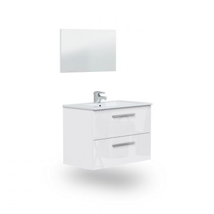 Mueble de baño con espejo Feel 2 cajones