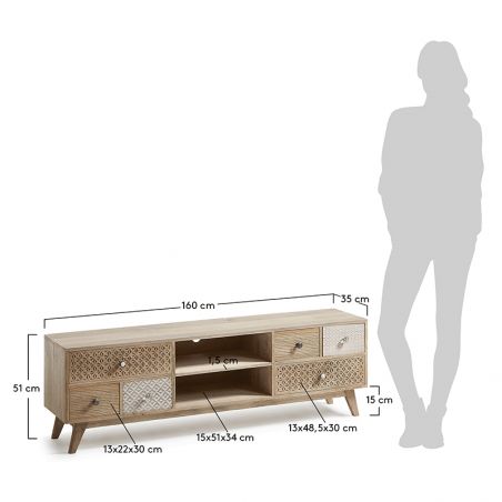 Mueble de TV de madera Hood