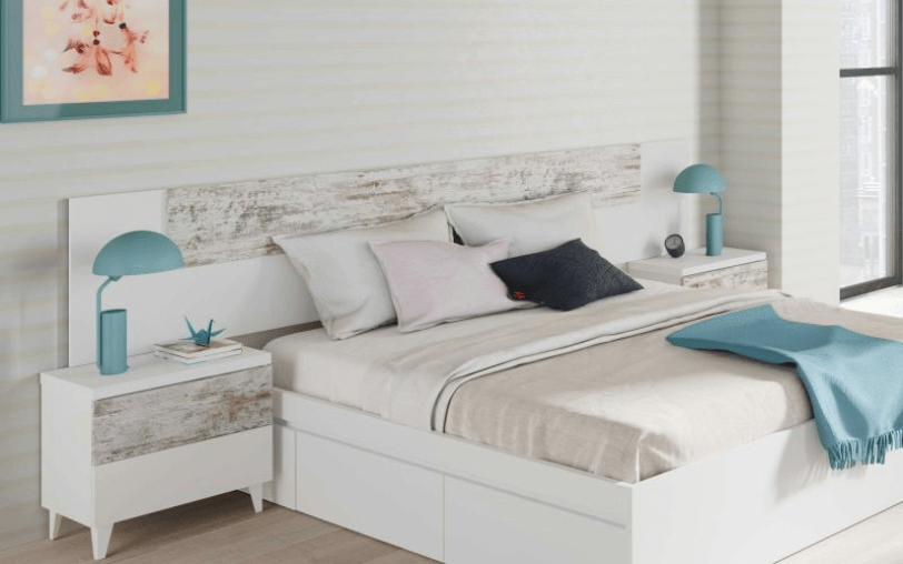 contrastes de colores dormitorio minimalista
